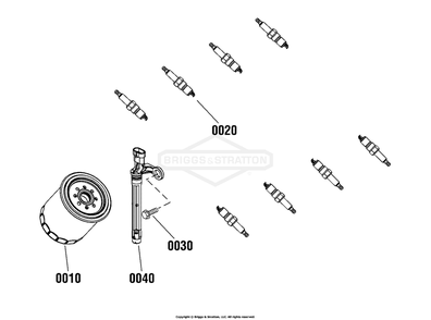 Engine Group - Sensors And Spark Plugs Diagram and Parts List for 080015-02  Briggs and Stratton Generator